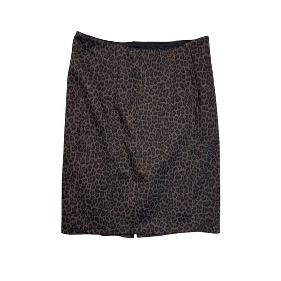 Liverpool BIA Knit Pencil Skirt Stretch Leopard Pull On Women’s‎ Size 6 Petite - Picture 1 of 10
